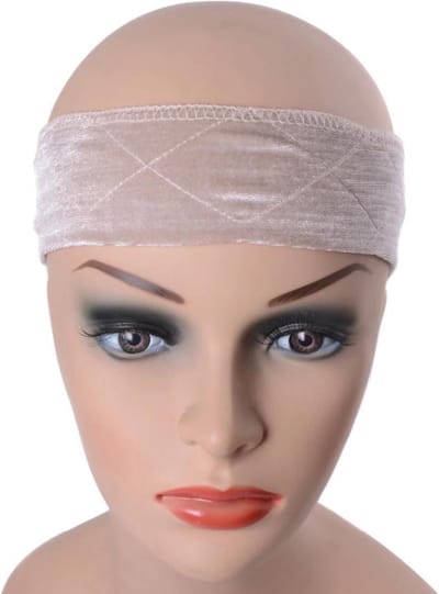 Hiden - Fluwelen Anti slip haarband - Haarband Make up - Skincare organizer - Hoofdband make up - Skincare Headband - Pruik band - Beauty & Verzorging - Haarverzorging - Beige-Bruin