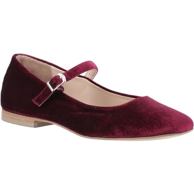 Hush Puppies Pasha Velvet Dames Bordeau Schoenen