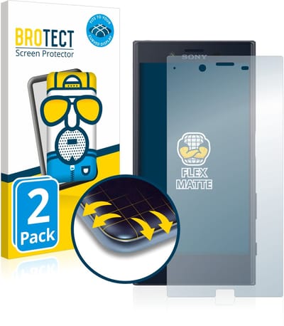 BROTECT - Screenprotector voor Sony Xperia XZ - Folie Beschermfolie matte volledig dekking 2 Stuks