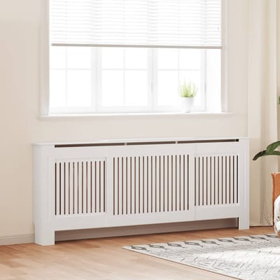 vidaXL Radiatorombouw 205 cm bewerkt hout wit