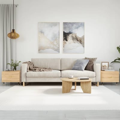 vidaXL - Salontafels - 2 - st - 50x50x40 - cm - bewerkt - hout - sonoma - eikenkleurig