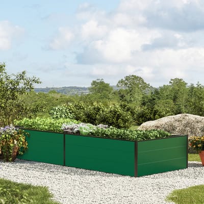 235 x 99 x 39 cm Moestuinbak Halfsize, Groen