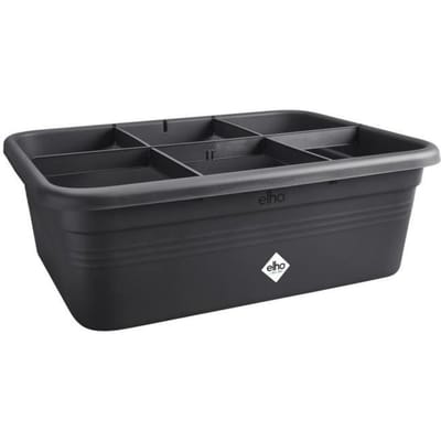 ELHO Bac a fleurs de culture Green Basics Large - L 76 x B 57 x H 27 cm - Culture et récolte - Extérieur - 100% recyclé - Noir