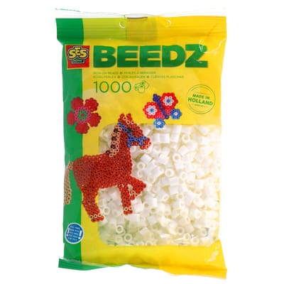 SES Creative - Beedz - Wit - Strijkkralen - 1000 Stuks - PVC Vrij - Vanaf 5 Jaar