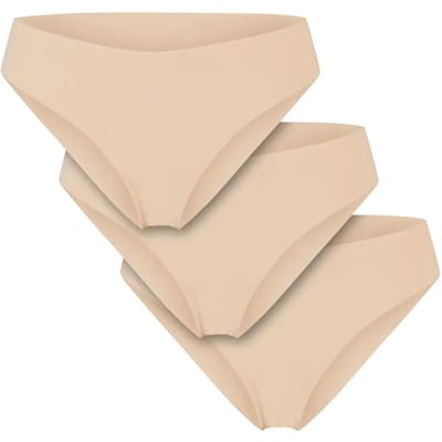 Urban Classics - Lasercut Brazilian 3-Pack Slip set - XS - Beige