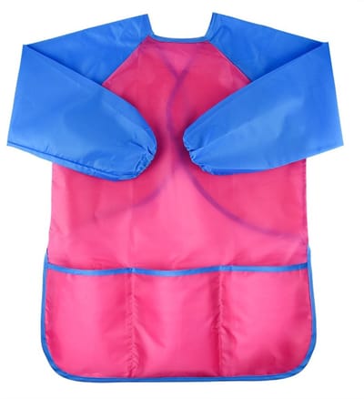Dailygoods- Kunstjas Waterdicht - Kunstschort - Schilderaccessoires - Kinderen - Eén Maat - 3 Ruime Zakken - Schilderjas