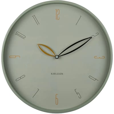 Karlsson Wandklok Petals - Groen - Ø40cm - Wandklok Scandinavisch