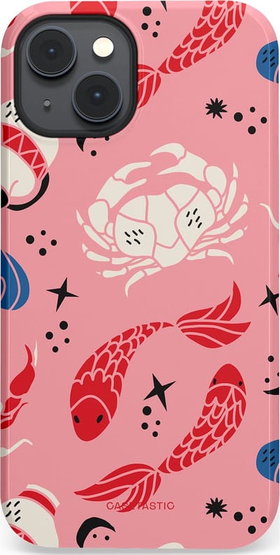 Casetastic hoesje geschikt voor Apple iPhone 14 - MagSafe - Dubbellaagse bescherming - Zodiac in kleur - Fashion Case - Lichtroze Koraal Perzik