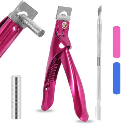 Complete Set voor Acrylnagels: Nagelknipper, Vijl en Stalen Duwstok voor Perfecte Manicure