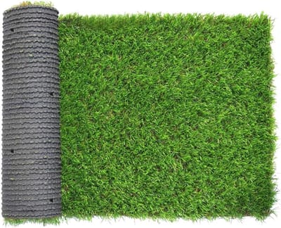 Kunstgras mat - Tapijt gazon - Buiten decoreren - Wasbaar met drainage - 35 mm hoog - Groen