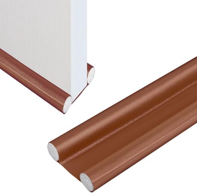 Dubbele tochtstrip voor deuren, 96 cm lange tochtwering, verstelbare geluidsdempende tochtstrip voor optimale isolatie