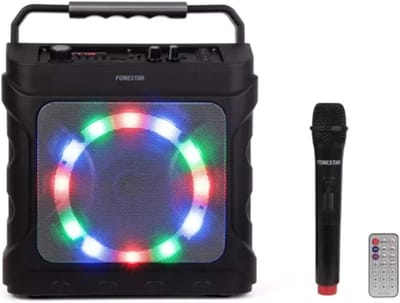 Draagbare Luidspreker - Partybox - Muziek en Karaoke - Geïntegreerde Versterker - 28.5 x 28.5 cm - Blauw