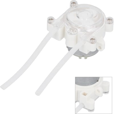 Pompe Péristaltique Dosage Liquide DC 6V Accessoire de Remplacement pour Analyse Expérimentale white