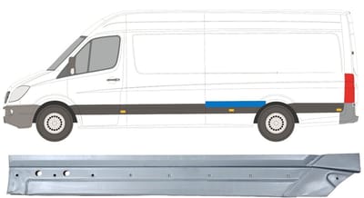Reparatiepaneel achterspatbord voor Mercedes Sprinter 2006-2018 / Links