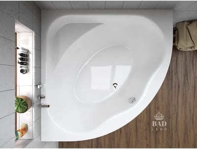 Badland STANDARD hoekbad 150 x 150 cm wit met styropor ombouw