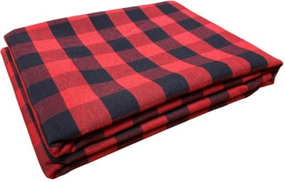 Tafelkleed Montana – 140x200 cm - Rood/Zwart Geruit – Houthakkersstijl