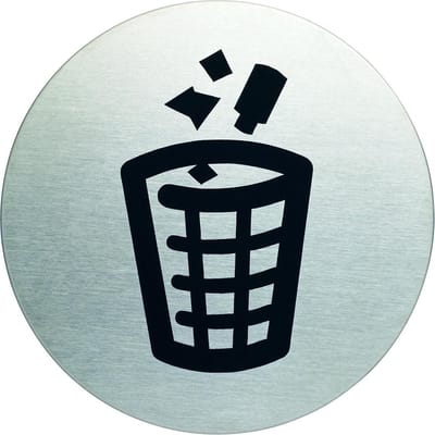 Pictogram|Deurbordje|Vuilnisbak