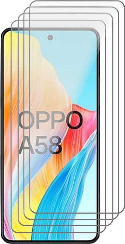 Screenprotector geschikt voor Oppo A58 4G - 4x Glas Screen Protector