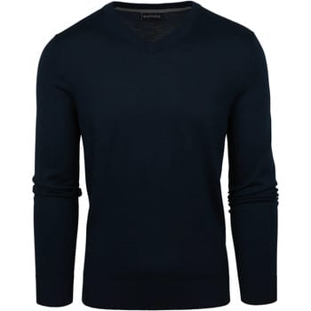 Suitable Merino Pullover V-Hals Donkerblauw (navy) - Maat M - Heren