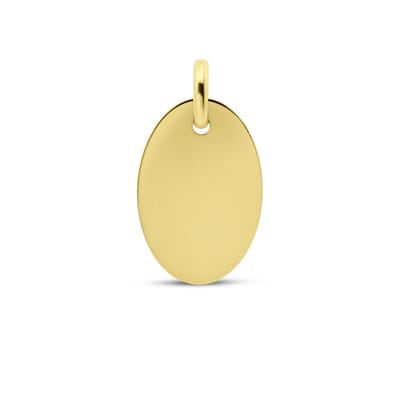 New Bling 9NBG-0601 14KY Hanger ovaal 15x10x0.5mm