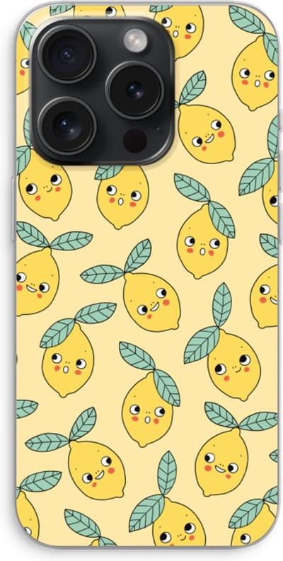 Case Company® - Hoesje geschikt voor iPhone 15 Pro hoesje - Citroenen - Soft Cover Telefoonhoesje - Bescherming aan alle Kanten en Schermrand