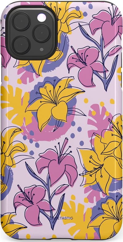 Casetastic Hoesje Geschikt voor Apple iPhone 11 Pro Max - Stijlvolle Beschermende Duo-layer Case - Flora Fantasia