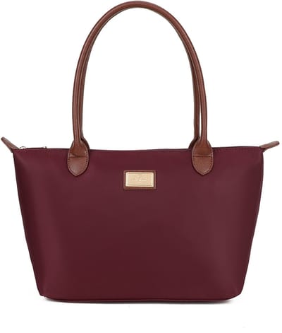Gallantry® Dames Schoudertas – Elegante Handtas met Rits – Shopper Tas met Bruine Handvatten – Grote Dames Tas voor Werk, Laptop & Dagelijks Gebruik - D. Rood