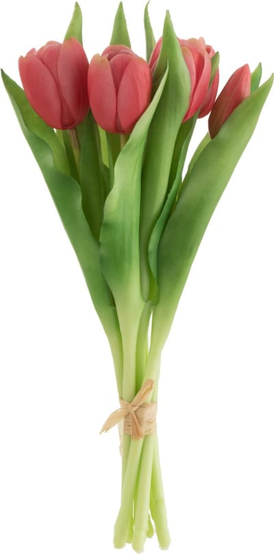 J-Line boeket Tulpen 7Stuks - kunststof - roze - small