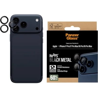 PanzerGlass Screenprotector geschikt voor Apple iPhone 17 Pro Glazen | PanzerGlass Hoops Camera Lens Protector - Case Friendly