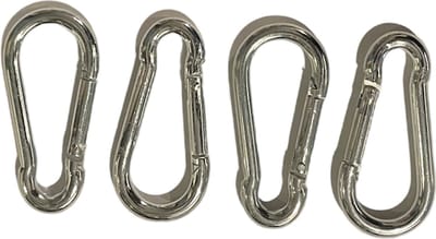 Karabijnhaak - Musketonhaak - DIN 5299C Ø8,00x80 Zn - 4 stuks