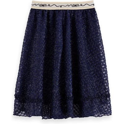 Scotch & Soda Girl Fancy Lurex Midi Skirt Peacoat Taglia: 4 | Gonne Outlet | kids