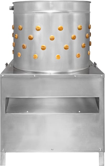 Gevogelte plukmachine - zilver - 50cm - 99 rubberen vingers