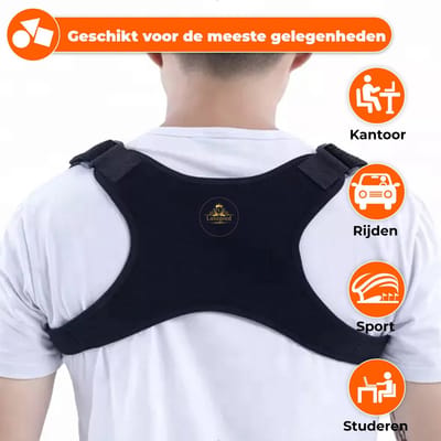 Luxegoed ® - Rug- schouders - Nek - Rug brace - Postuur Corrector - Rug corrector - Houding Correctie - Posture Corrector - Verstelbaar - Kinderen - Premium - One Size