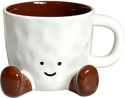 Aesthetische Keramische Koffiemok met Voetjes, Leuke Waterbeker voor Thuis, Cadeau voor Mannen en Vrouwen, Decoratieve Koffiemok