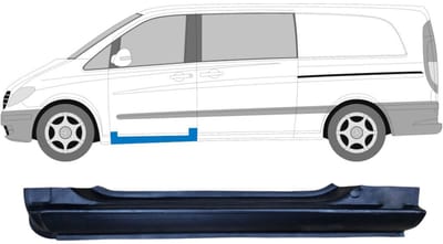 Reparatie dorpel voorste deuren voor Mercedes Vito W639 2003-2014 / Links