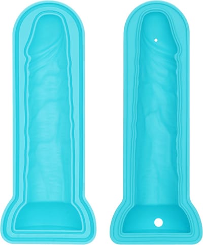 LoveToy - Siliconen IJsblokjesvorm - Realistische Penis - Blauw
