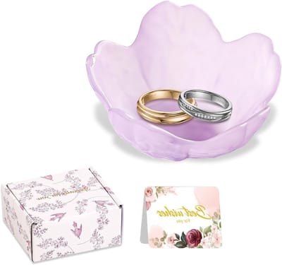 SnelShoppen - Bloemen Sieraden Oorbellen Ring Houder Juwelen Organizer Decoratieve Trinket Schaal voor Sieraden in Badkamer of Slaapkamer