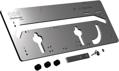 Freesjabloon Werkbladverbindingen - Kunststof Sjabloon - Werkbladen Monteren - Compact Ontwerp - 91 cm x 5 cm - Grijs