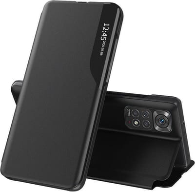 Hoesje geschikt voor Xiaomi Redmi Note 11 / Redmi Note 11S - Techsuit eFold Book Case - Zwart