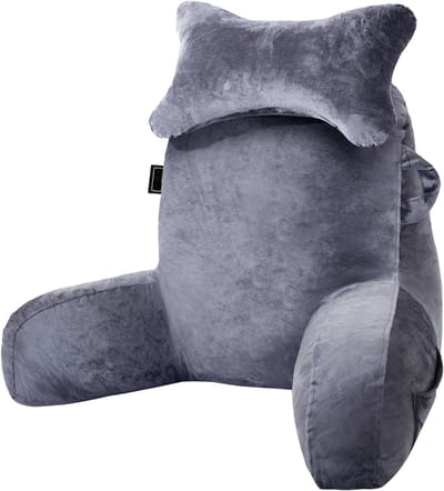 DnA® Leeskussen Voor In Bed - Leeskussen - Bookseat - Donkergrijs - 38cm x 30cm x 15cm