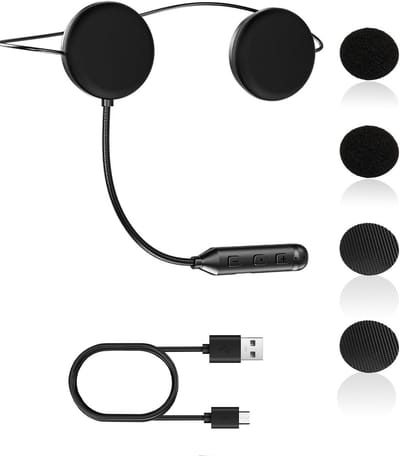 Motorhelm Headset - Helm Audio - Veilig Rijden - 16 Uur Batterij - Universeel - Zwart