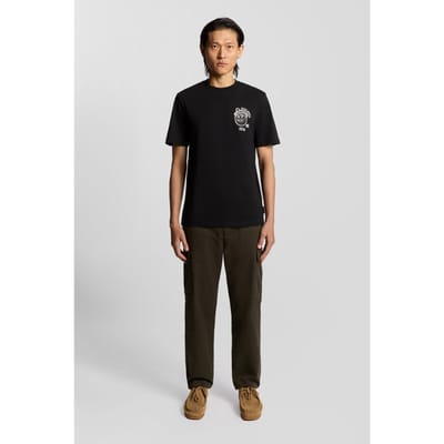 Lyle & Scott Highlander Graphic T-shirt Jet Black Taglia: S | T-shirt stampate Outlet | Uomo | Nero