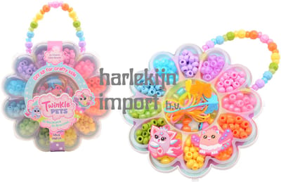 Johntoy kralenset Twinkle Pets in bloemendoos - kleurrijk speelgoed.