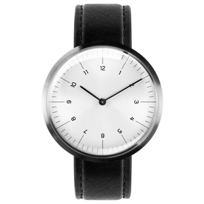 Auteur Watches - Circles Classic - Swiss Made Designhorloge Zwart Leer 38mm