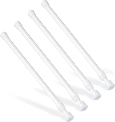 Set 4 Telescopische Spanstaven 30-50 cm - Zonder Boren - Anti-Roest - Voor Kast, Keuken, Badkamer, Garderobe