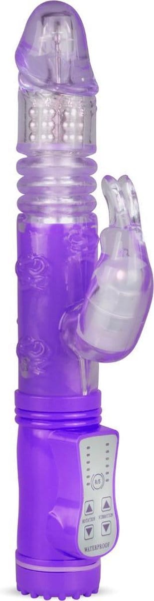 EasyToys - Stotende Rabbit Vibrator - Tarzan Vibrator - Vibrators voor Vrouwen - Sex Toys voor Vrouwen - Vibrators - G-Spot Vibrator - Clitoris Stimulator - Paars