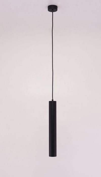 Hanglamp mat zwart cilinder koker 50cm