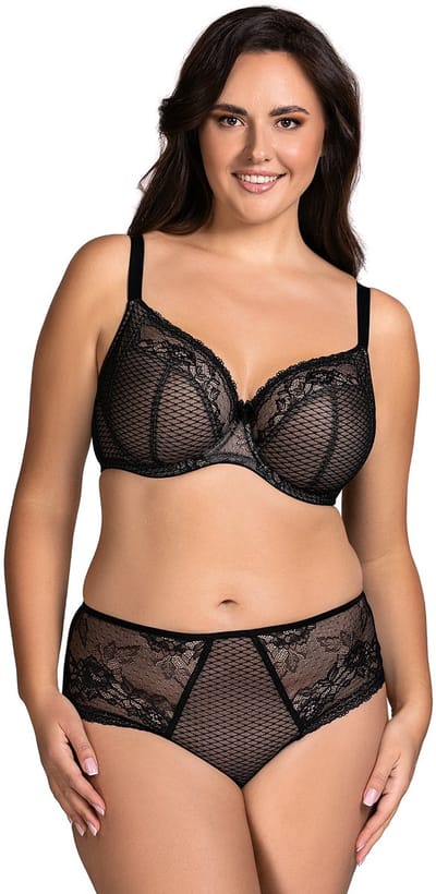 Vivisence Vrouwenbeha Met Beugel Bloemen Kant En Verstelbare Bandjes Elegante En Comfortabele Beha Voor Optimale Ondersteuning En Vrouwelijke Uitstraling Perfect Voor Dagelijks Dragen, Zwart,75G