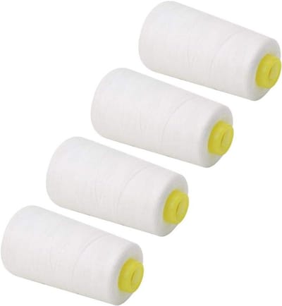 Polyester Garen - Naaigaren Spoelen - Kleding Maken - Sterk Duurzaam Materiaal - 3000 Yards - Wit
