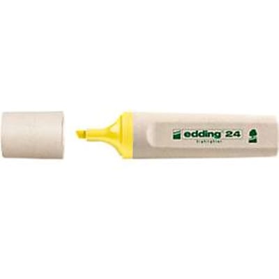 edding 24 EcoLine highlighter - markeerstift - geel - 10 stuks - Blauwe Engel duurzaamheidskeurmerk